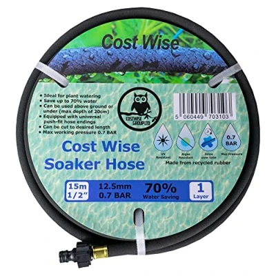Image of 15m Garden Irrigation Porous Pipe/Soaker/drip/Leaky Hose,Water Directly to The Roots Saves Water!