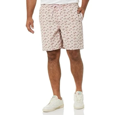 Image of Amazon Essentials Men&#039;s 8&quot; Inseam Relaxed Fit Drawstring Walk Short (Available in Plus Size), Dusty Pink Palm Leaf Print, S