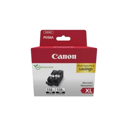 Image of Canon PGI 550 XL TWIN Pack of 2 cartridges (2x Black XL) Genuine (Recycled Cardboard Multipack)
