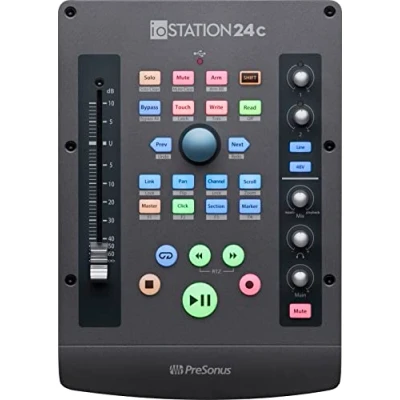 Image of PreSonus ioStation 24c, USB C, Audio Interface and Production Controller, For Recording, Podcasting Music DAW Controller with Software Bundle