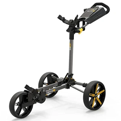 Image of PowaKaddy Unisex DLX Lite FF Push Cart Golf Trolley Gun Metal One Size