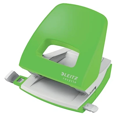 Image of Leitz Hole Punch, 30 Sheets, Guide Bar with Format Markings, 100% Recyclable, Eco Friendly, NeXXt Recycle Range, Green, 50030055
