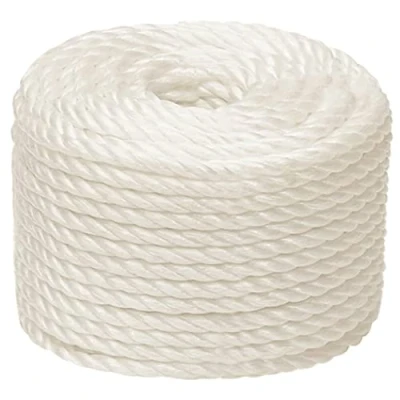 Image of vidaXL Work Rope House Garden Workshop Line Twisted Poly Cord Floristry Craft All purpose White 10 mm 50 m Polypropylene
