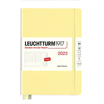 Image of LEUCHTTURM1917 365988 Weekly Planner Medium (A5) 2023, 12 Months, Vanilla, English
