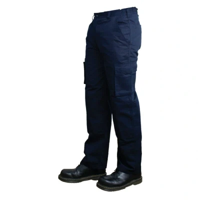 Image of Tuffsafe Cargo Trousers Navy 34&quot; W 31&quot; Leg
