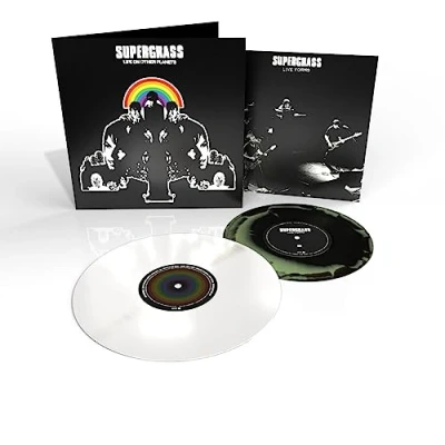 Image of Supergrass Life On Other Planets Remastered White vinyl + Corona Coloured 10&quot; Sealed 2023 UK 2 LP set BMGCAT797DLPX