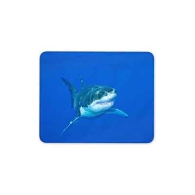 Image of Great White Shark Mouse Mat Pad Sharks Diving Diver Fun Gift PC Computer #8577