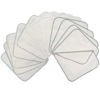Image of avo + cado Single layer flannel washcloths (organic) 15 pieces (colour option: grey)