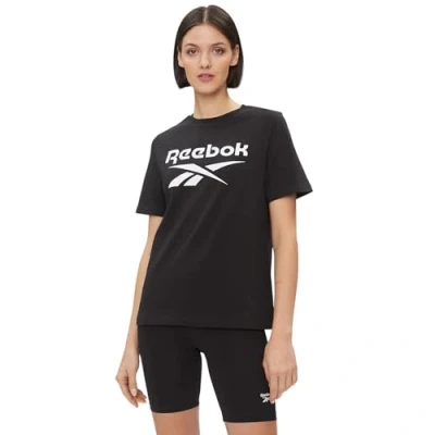 Image of Reebok Identity Big Logo TEE Black Female Training T Shirts
