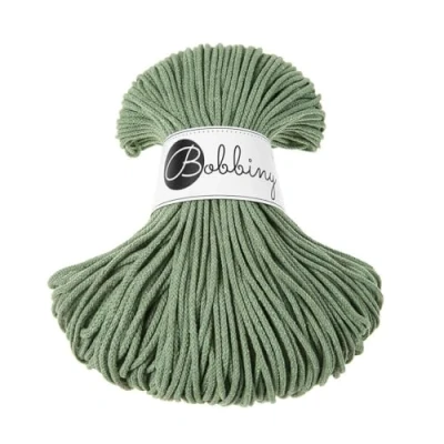 Image of Bobbiny Junior 3mm Braided Macrame Cord (Eucalyptus Green) 100m
