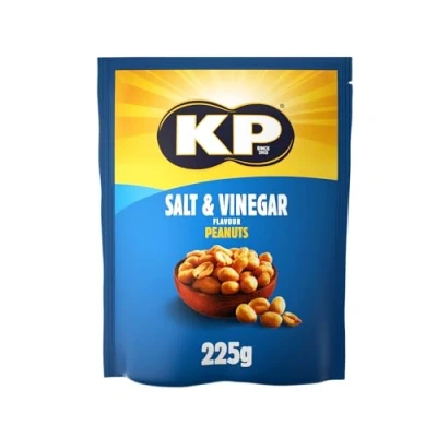Image of KP Salt &amp; Vinegar Peanuts 225g, Case of 8