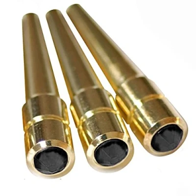 Image of Pack of 3 Austrian Crystal/Rhinestone cribbage pegs 25mm solid Brass (Black)