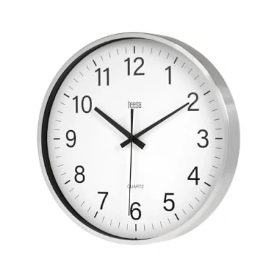 Image of Teesa Wall Clock, Silver, 30 cm
