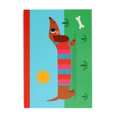 Image of Rex London A5 Lined Notebook Sausage Dog
