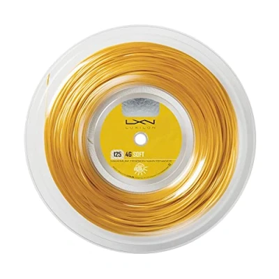 Image of Luxilon Tennis Racket String, 4G Soft, 200 m Roll, Gold, 1.25 mm, Unisex, WRZ990143