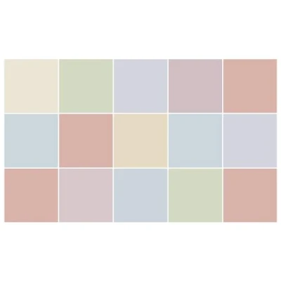 Image of Ulticool Waterproof Sticker Tiles, Pastel Soft Watercolour, 15 x cm, Pack of Self Adhesive Tile Stickers Made Film, Upstand for Wall, Bathroom, Kitchen Wall