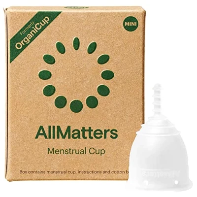Image of AllMatters Menstrual Cup (Formerly OrganiCup) Size Mini, for Teens or Those Who Need a Smaller Size. Award Winning Period