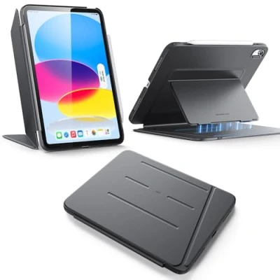 Image of ESR for iPad (A16) 11th Generation Case, 11th/10th Gen Case (2025/2022), Vertical Stand Cover, Multi Angles, Ultra Stable Flip Magnetic Series, Black
