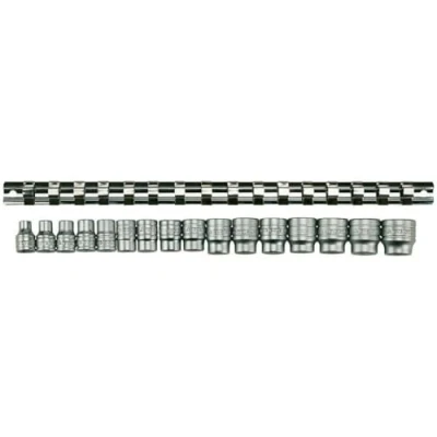 Image of Teng M3816 3/8 inch Clip Rail Metric Socket Set Drive (16 Pieces)