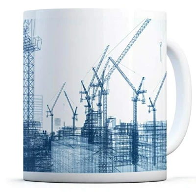 Image of Construction Crane Drinks Mug Cup Kitchen Birthday Office Fun #14287