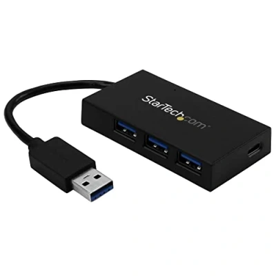Image of StarTech.com 4 Port USB 3.0 Hub Type A with 1x C &amp; 3x Ports (SuperSpeed 5Gbps) Bus Powered 3.1 Gen 1 Adapter Portable/Laptop (HB30A3A1CFB)