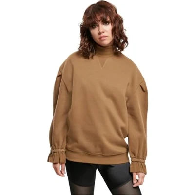 Image of Urban Classics Women&#039;s Ladies Turtleneck Crew Sweatshirts, Midground, XL