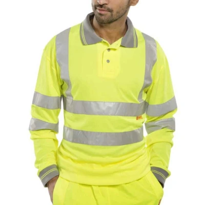 Image of Polo Shirt Long Sleeved Saturn Yellow 3XL
