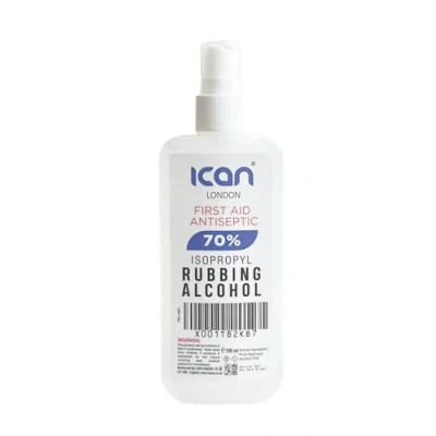 Image of ican london isopropyl rubbing Alcohol 70% First aid Antiseptic Disinfectant 100ml Spray