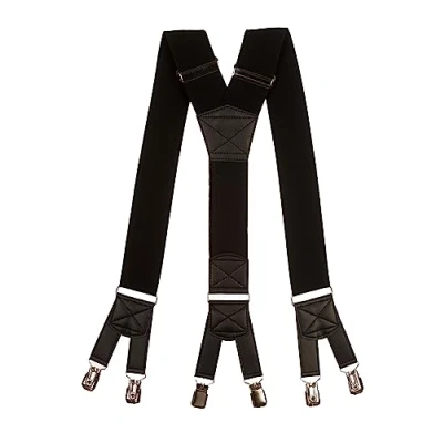 Image of Olata Men&#039;s Extra Wide Heavy Duty Y Shape Braces/Suspenders with Six Clip Design 5cm. Dark Graphite