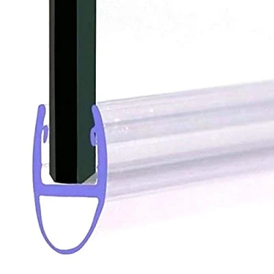 Image of VeeBath Bath Shower Screen Door Seal Strip, Leak Proof, Replacement for 4 6mm Glass Up to 7mm Gap (A Type)