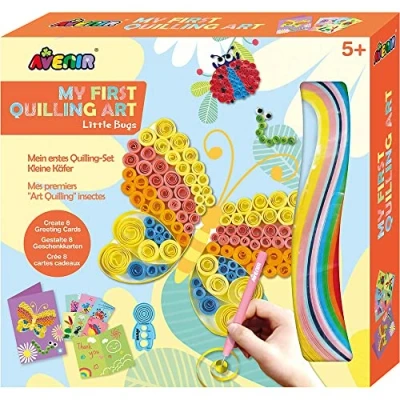 Image of Avenir CH201743 My First Quilling Art Little Bugs Craft Set, Butterfly, Mittel