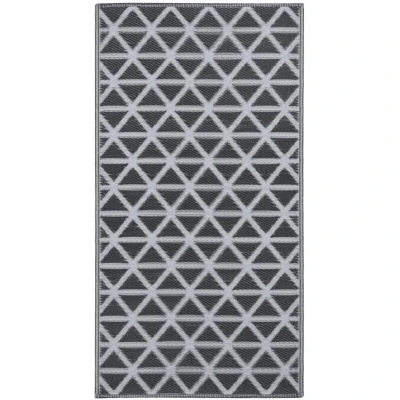 Image of vidaXL Outdoor Carpet ARAKIL Black 190x290 cm PP