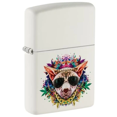 Image of Zippo Lighter, Metal, White Matte