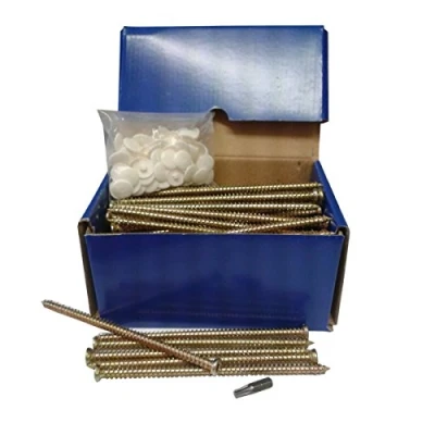 Image of (1 BOX OF 100) 7.5mm x 152mm Concrete Screws , Screw Directly in to or Block for Window and Door Frames