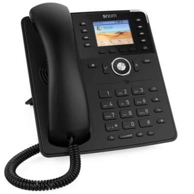 Image of Snom D735 Global Desk Telephone (High resolution 2.7 Graphical TFT Display,32 Self labeling Function Keys (8 Physical),Black,00004389