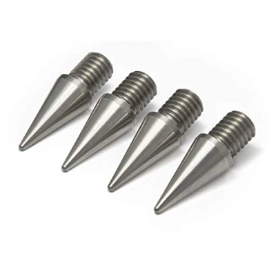 Image of PrecisionGeek Speaker Spikes M4 7mm long, Cone 8mm diameter, Stainless Steel for small Speakers, HiFi Stands, Cabinets, Soundbars Set of 4 pieces