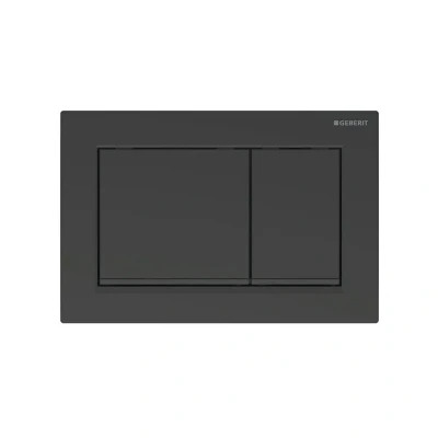 Image of Omega30 Dual Flush Plate Matt Black/Black Geberit
