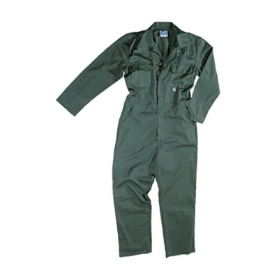 Image of Men&#039;s Workwear Safety Work Blue Castle Stud Front Boiler Suit Coverall Overall Plumber Wear (Chest to Fit 42&quot;, Spruce Green)