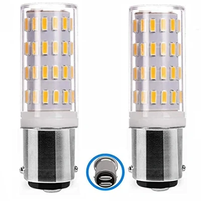 Image of PYRJIN Ba15D Led 12V 24V Bulb Double Contact Ac/Dc 5W, Bayonet Base, Equivalent to 45W Halogen, Warm White 3000K for Interior, Boats Lighting. (2 Pack)