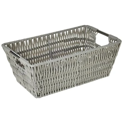 Image of Whitmor Rattique Small Shelf Tote Paloma Grey
