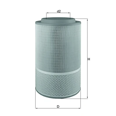 Image of 14008575, 81083040100 Air Filter MAHLE ORIGINAL LX 1627 475,0mm 267,0mm Insert