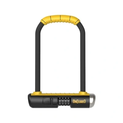 Image of OnGuard 45008010C Combo STD Bicycle U Lock, Black/Yellow, 4.5x9 Inch