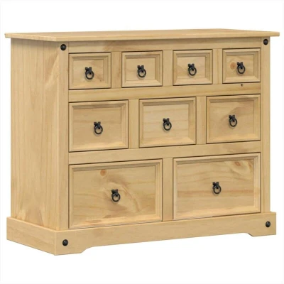 Image of vidaXL Chest of Drawers Corona 101x45x82 cm Solid Wood Pine