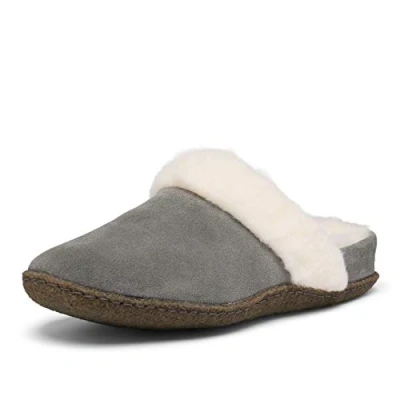 Image of Sorel NAKISKA SLIDE II Women&#039;s Slippers, Grey (Quarry x Natural), 8 UK