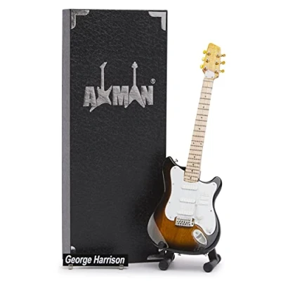 Image of Axman George H Miniature Guitar Replica Music Gifts Handmade Ornamental 1/4