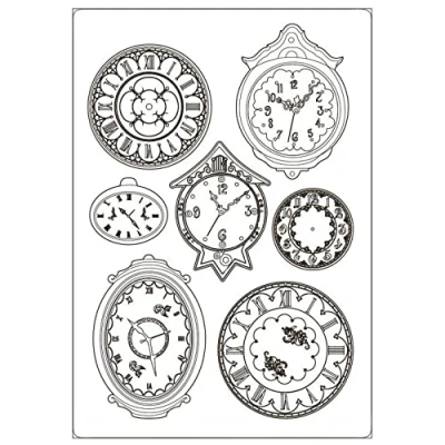 Image of Stamperia Soft Mould Garden of Promises Clocks