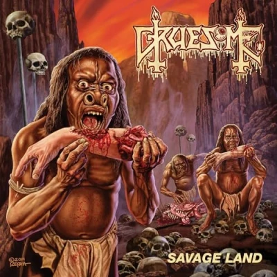 Image of Gruesome Savage Land Blood And Bone vinyl 2023 USA LP RR7295
