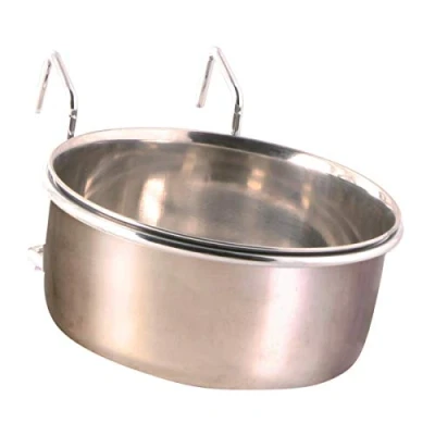 Image of Trixie Stainless Steel Bowl with Holder, 600 ml, Metallic