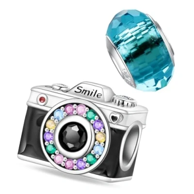 Image of LNQOBU 925 Sterling Silver Charms for Bracelets and Necklaces Clip/Stopper Beads Pendants Jewelry Gifts Women