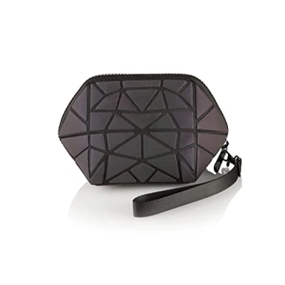 Image of Pryzm Laser Makeup Bags Worlds First Light Reflective Material Glows in The Dark Travel Cosmetic Pouch Purse Glow Toiletry Organiser (Small)